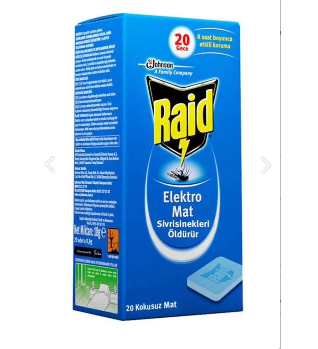 RAİD MAT SİVRİSİNEK 20 ADET MAT