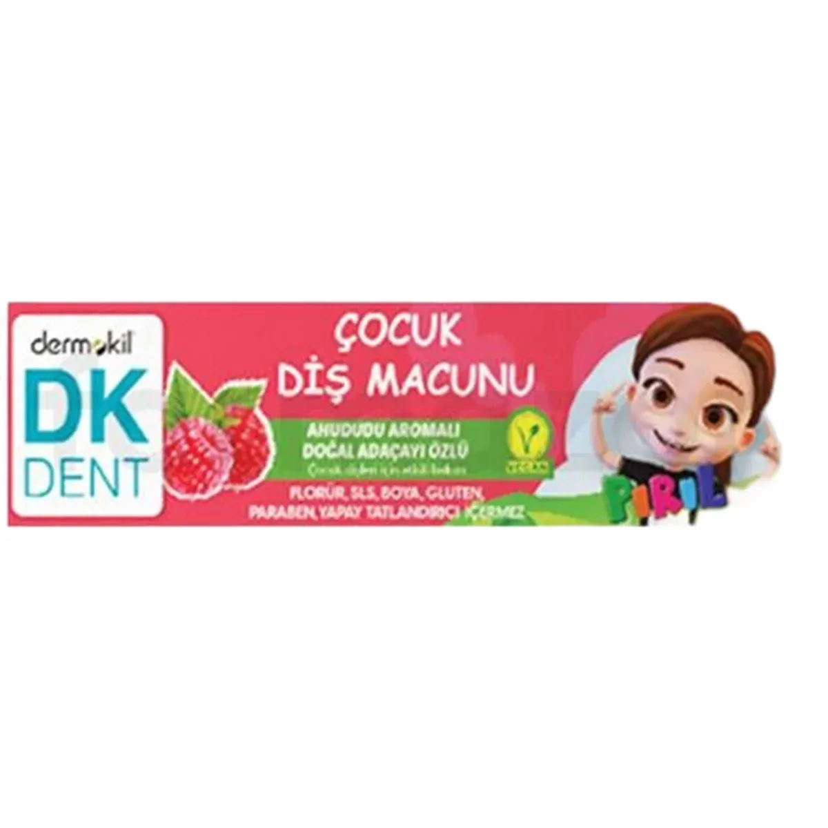 DK DENT VEGAN PIRIL AHUDUDU AROMALI FLORÜRSÜZ ÇOCUK DİŞ MACUNU 50 ML