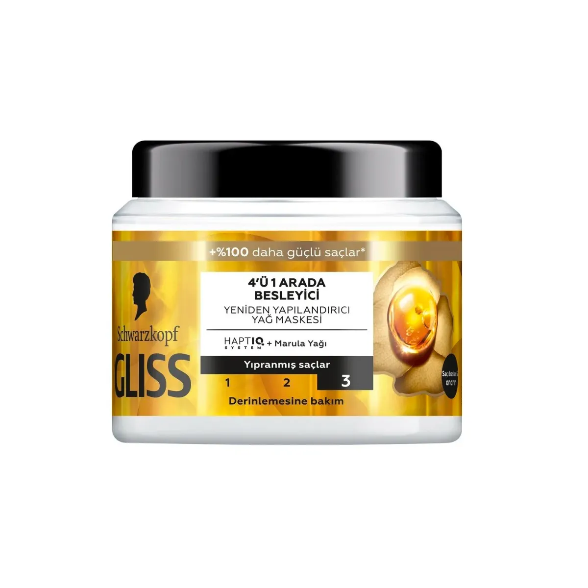 GLISS SAÇ BAKIM MASKESİ 4'Ü 1 ARADA OIL NUTRITIVE BESLEYİCİ 400 ML