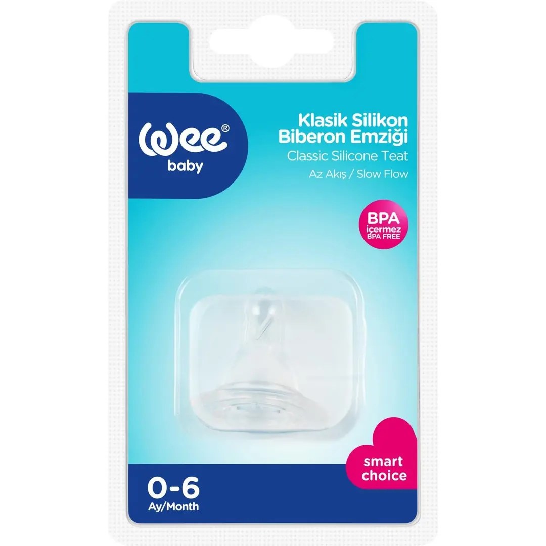 WEE 875 BABY SILIKON DAMAKLI BIBERON EMZIK NO1*1-ADET