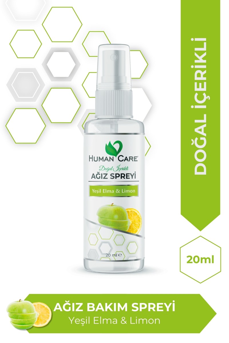 HUMAN CARE AĞIZ SPREYİ YEŞİL ELMA LİMON  20 ML