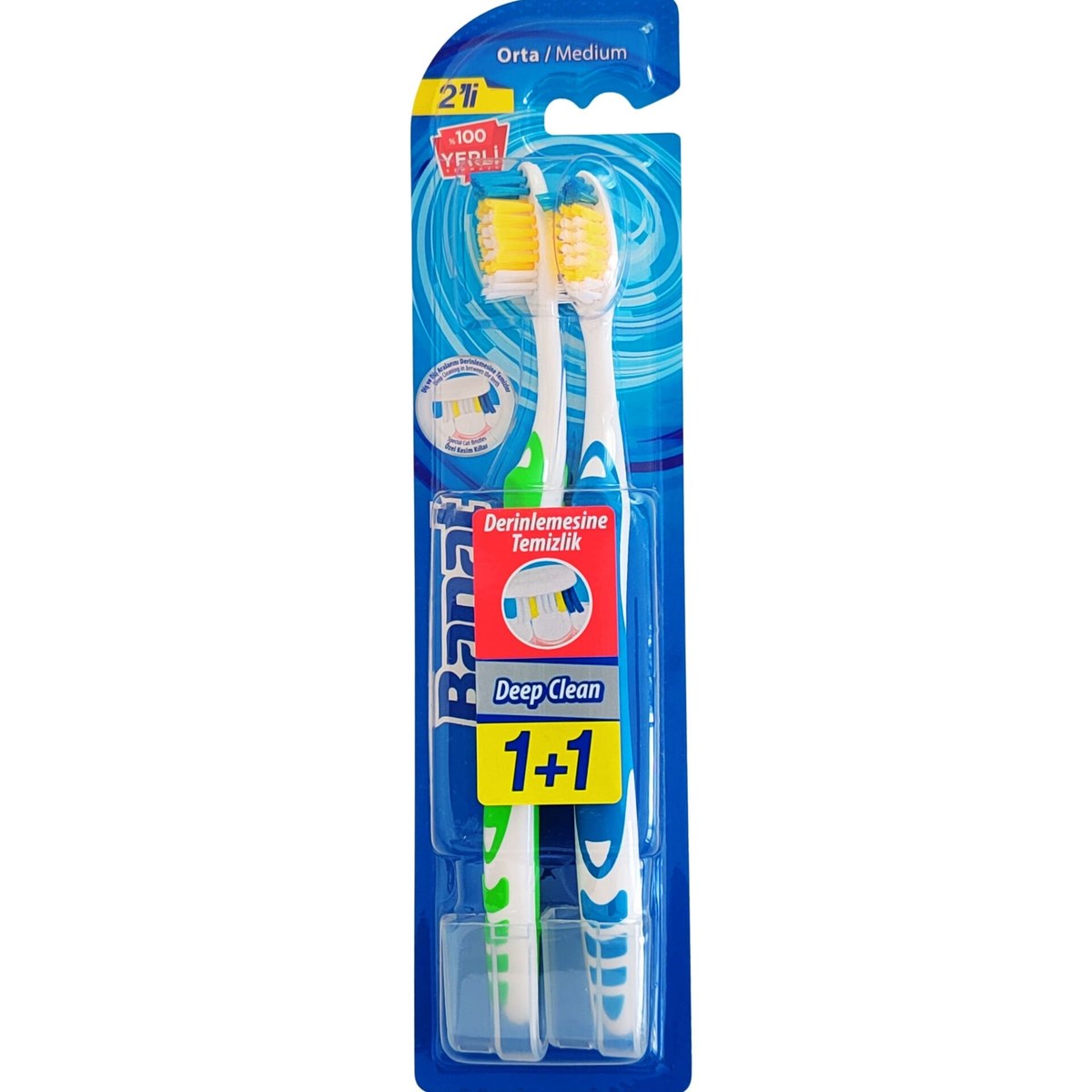 BANAT DEEP CLEAN 1+1 DİŞ FIRÇASI ORTA 513968