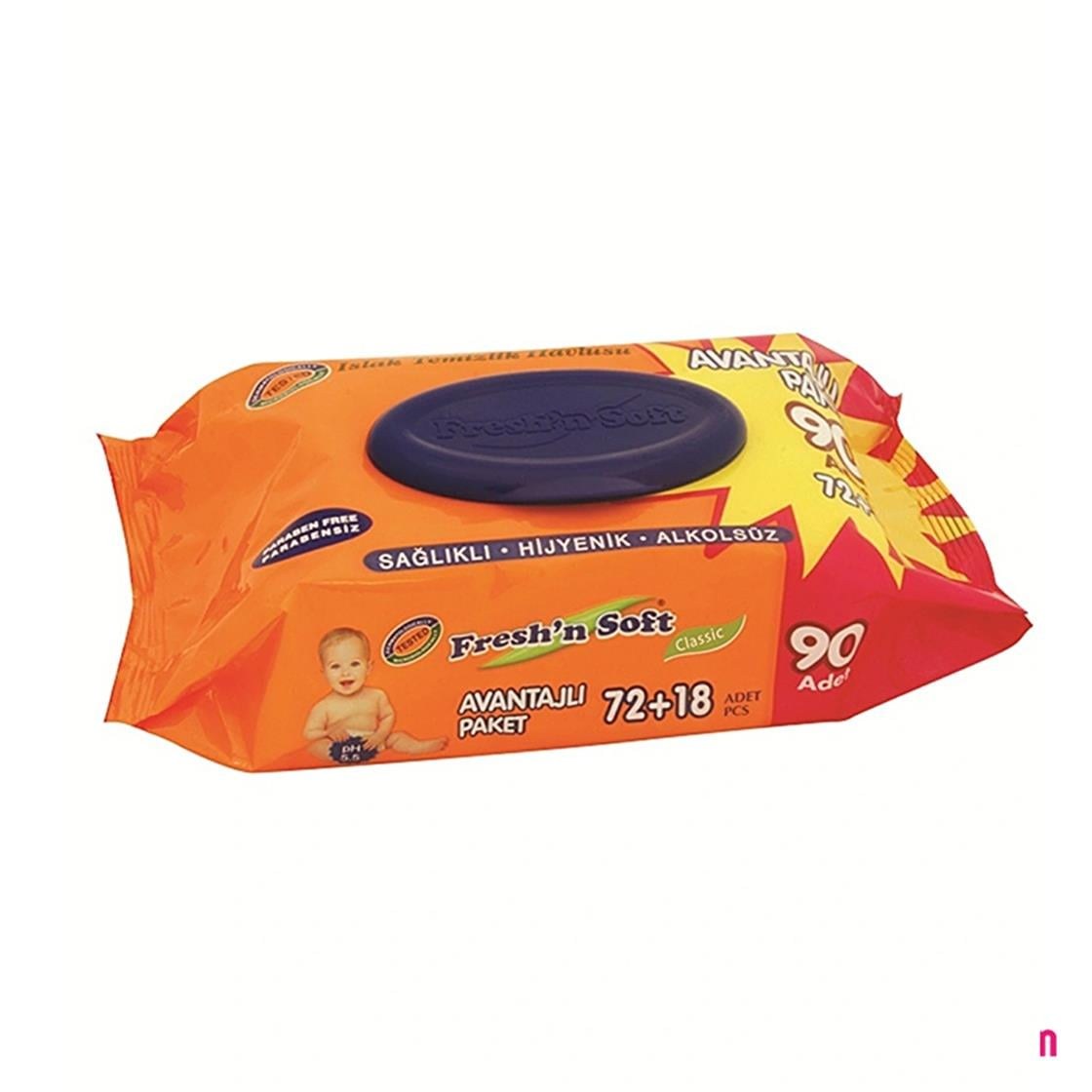 FRESHN SOFT ISLAK HAVLU KAPAKLI 90LI