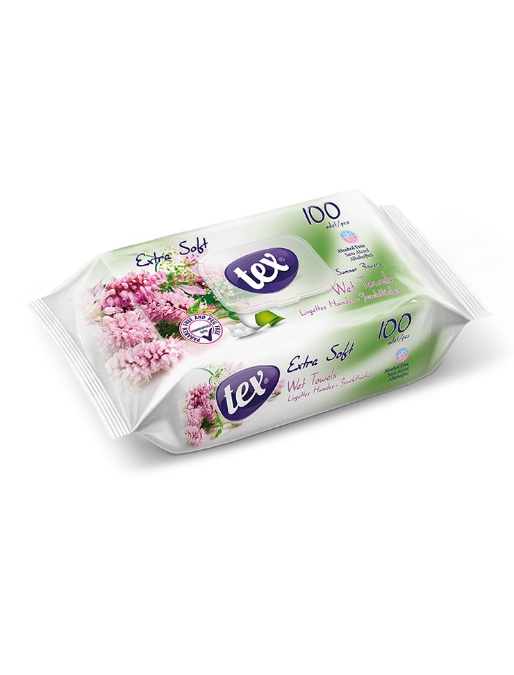 TEX 100 LU ISLAK MENDIL SPRING FLOWERS