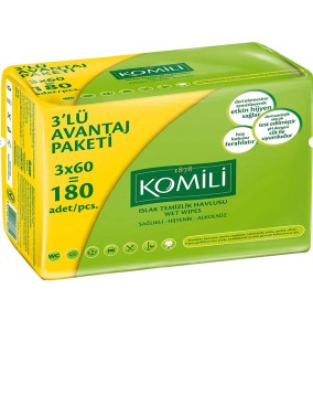 U KOMILI ISLAK HAVLU 3*180ADET 1002