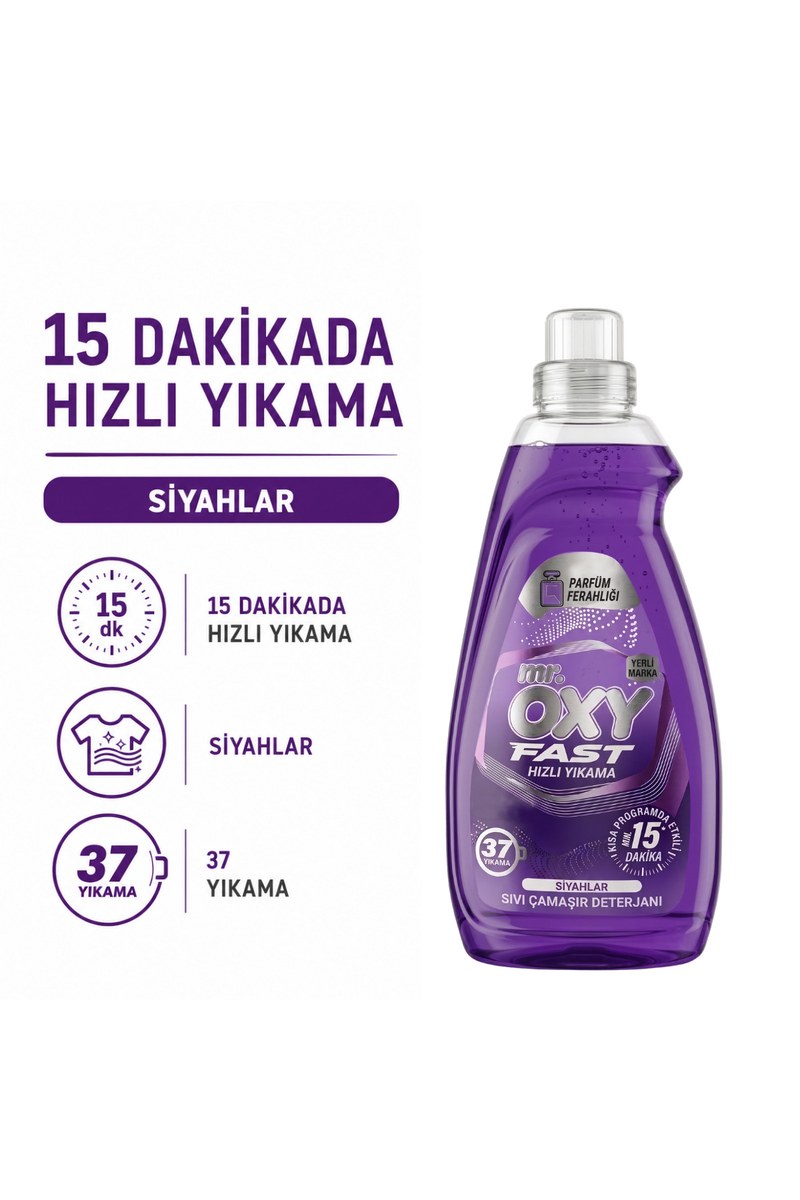 MR. OXY FAST HIZLI YIKAMA SİYAHLAR 1480 ML