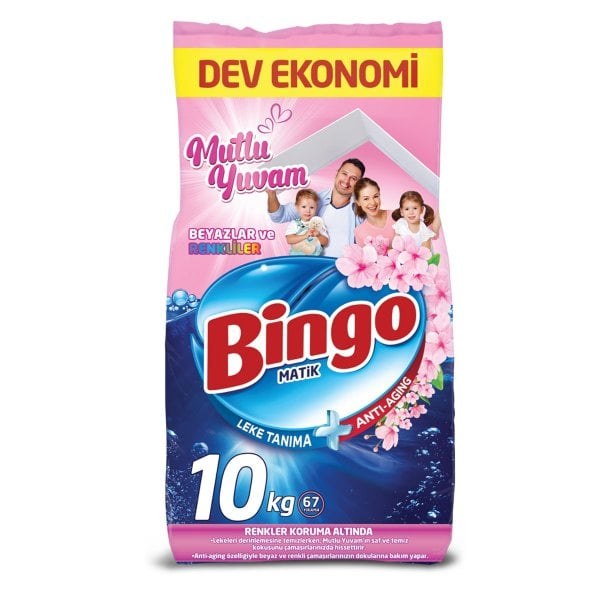 BİNGO MATİK MUTLU YUVAM BEYAZLAR VE RENKLİLER 10 KG