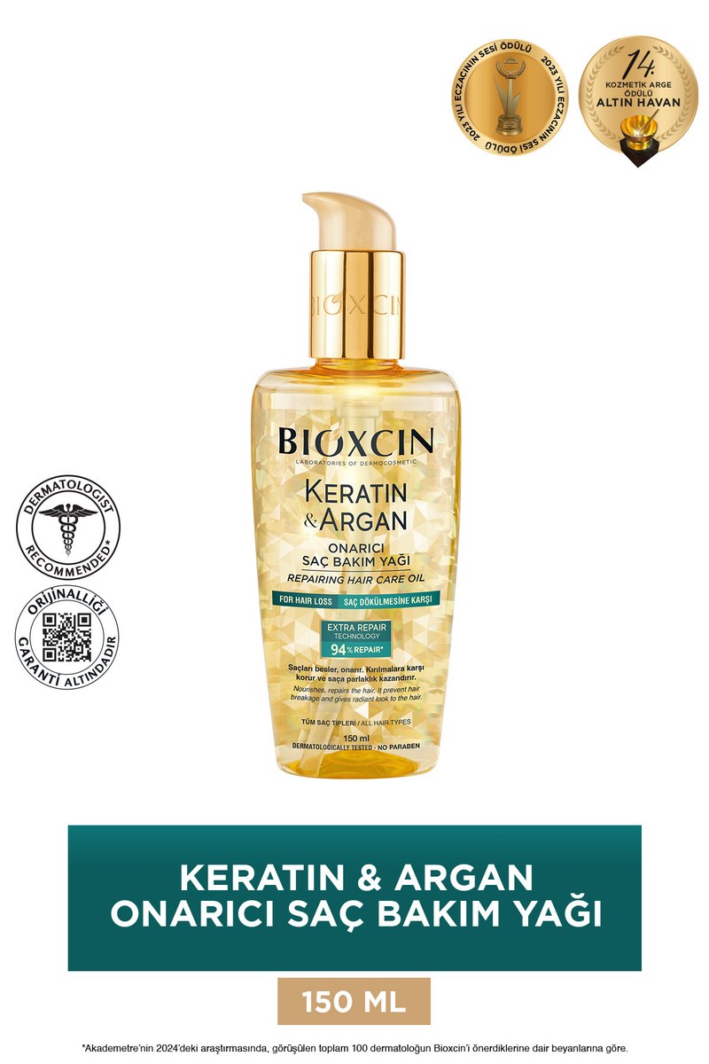 BIOXCIN KERATIN & ARGAN SAÇ YAĞI 150 ML