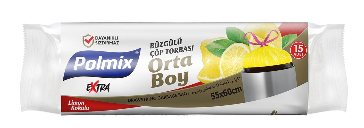 POLMİX BÜZGÜLÜ ORTA BOY ÇÖP POŞETİ LAVANTA