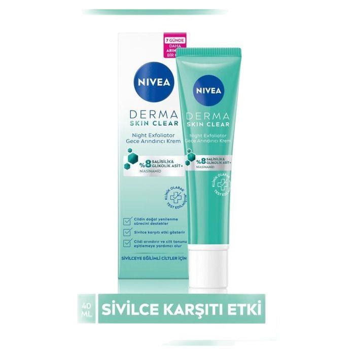 NIVEA DERMA SKIN GECE ARINDIRICI KREM 40ML