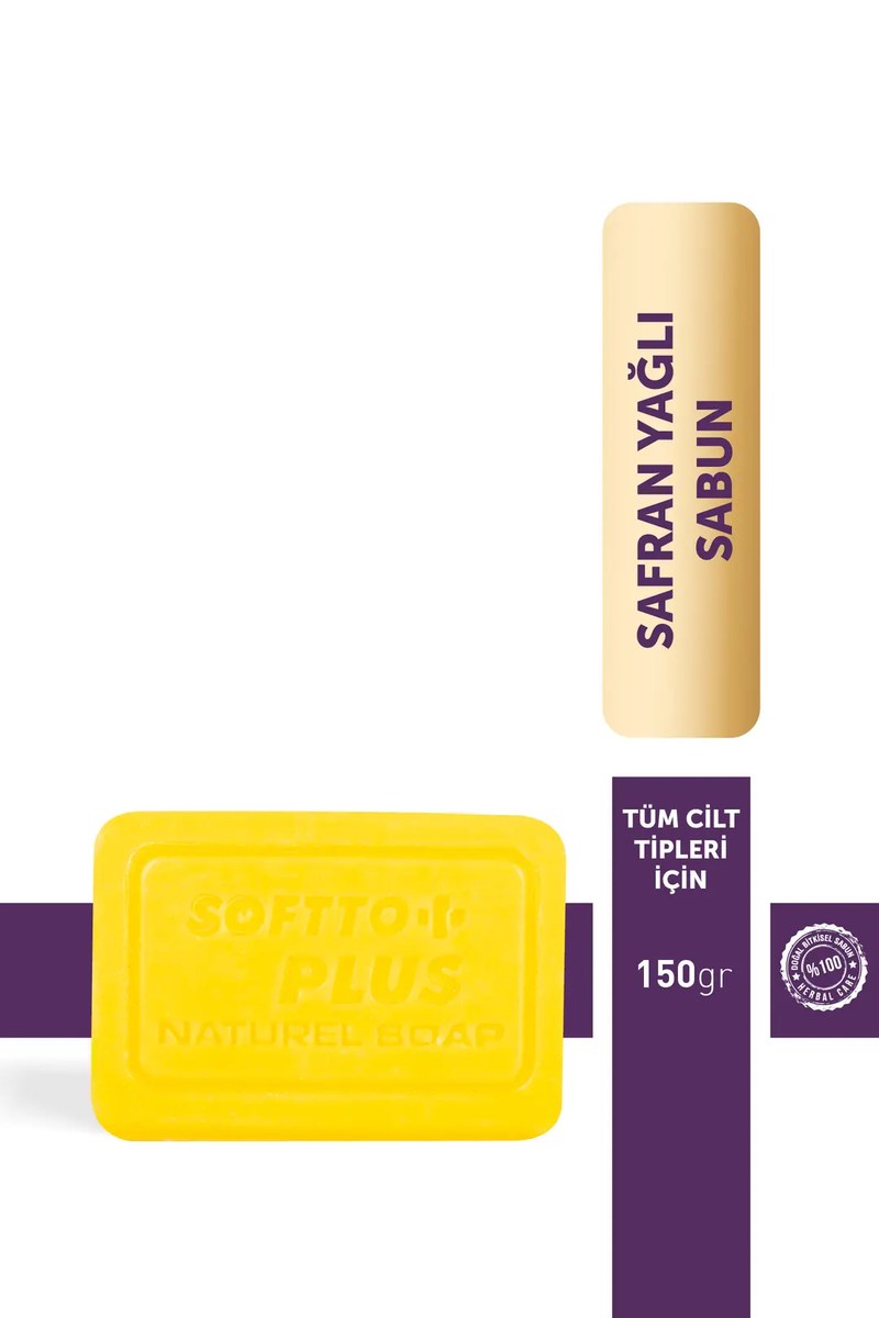 SOFTTO PLUS SAFRAN YAĞLI SABUN SAÇ VE CİLT 150GR