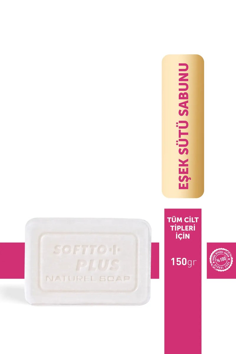 SOFTTO PLUS EŞEK SÜTÜ SABUN SAÇ VE CİLT 150GR