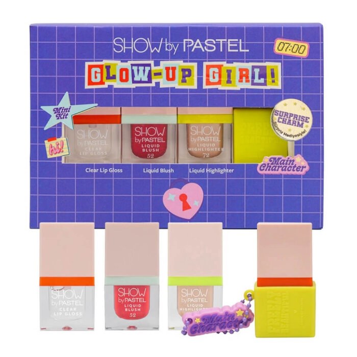 Show by Pastel Glow Up Girl Mini Makyaj Seti Main Character (Dudak Parlatıcısı + Allık + Highlighter)