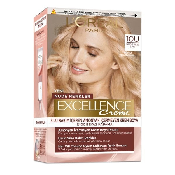 EXCELLENCE NUDE SAÇ BOYASI(10U)*6(AÇIK SARI)