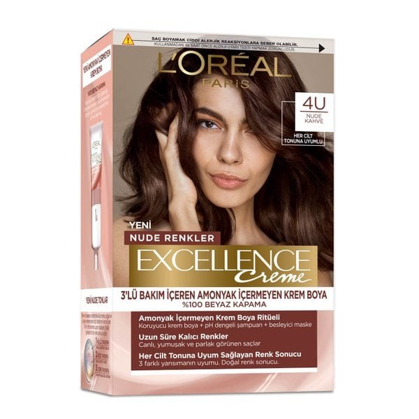 EXCELLENCE NUDE SAÇ BOYASI(4U)*6(KAHVE)