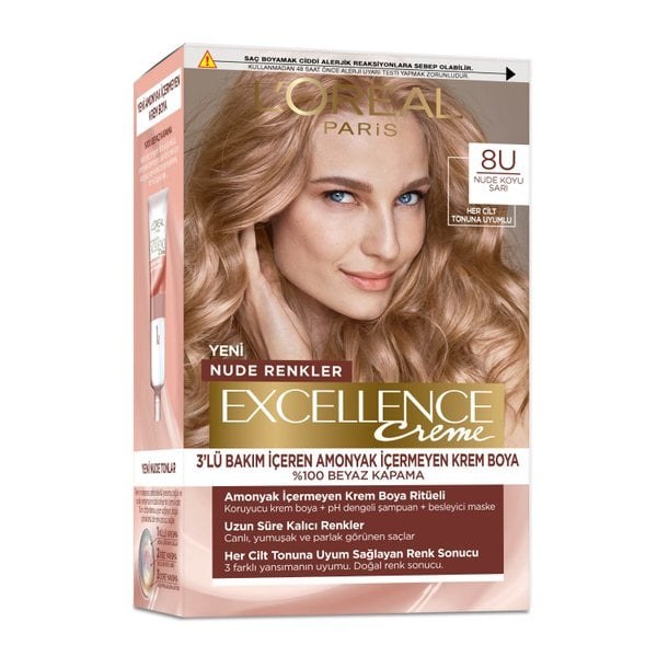 EXCELLENCE NUDE SAÇ BOYASI(8U)*6(KOYU SARI)