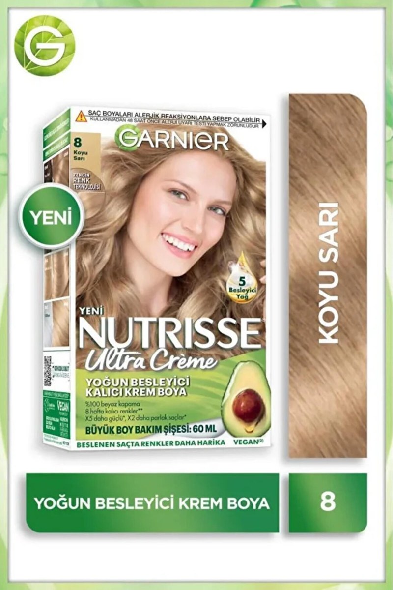 GARNIER NUTRISSE SAÇ BOYASI   8 KOYU SARI*6