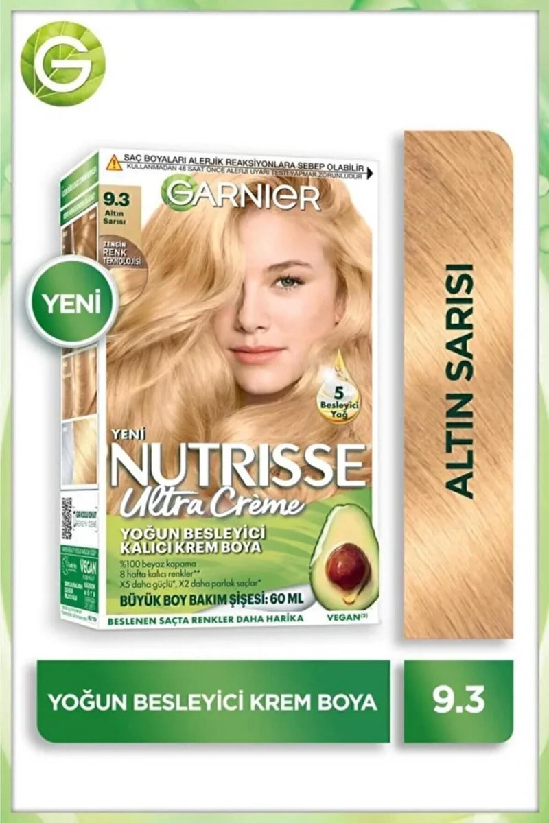 GARNIER NUTRISSE SAÇ BOYASI   9.3 ALTIN SARISI  *6