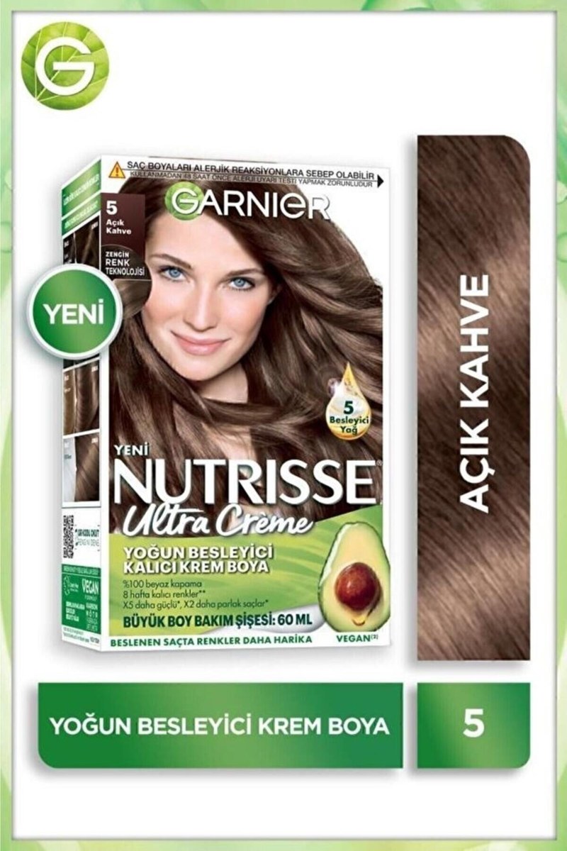 GARNIER NUTRISSE SAÇ BOYASI  5 AÇIK KAHVE*6