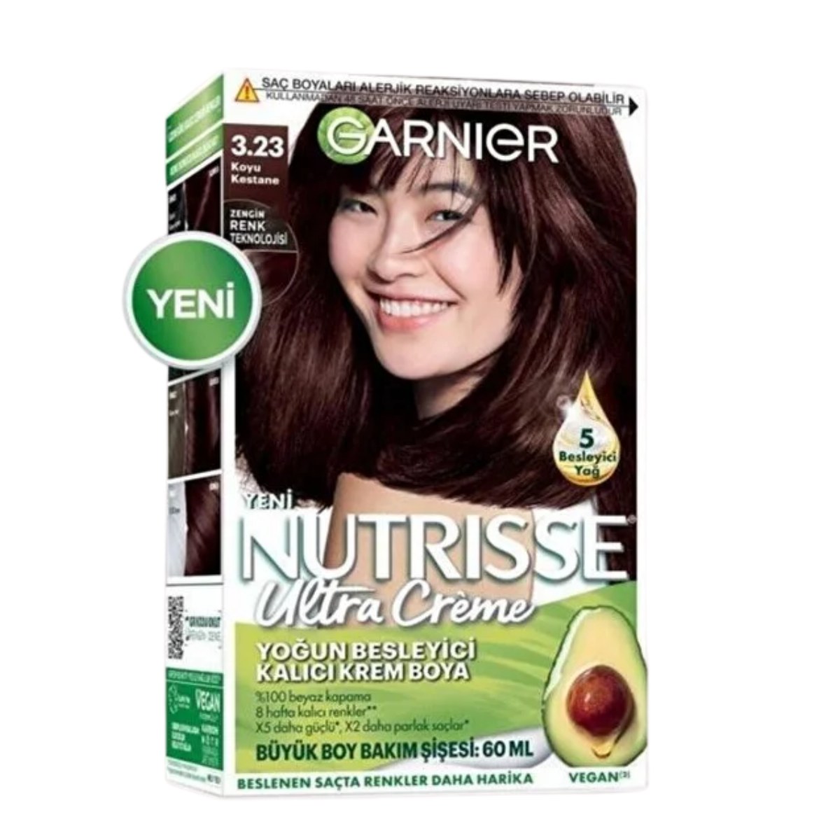 GARNIER NUTRISSE SAÇ BOYASI 3,23 KOYU KESTANE*6