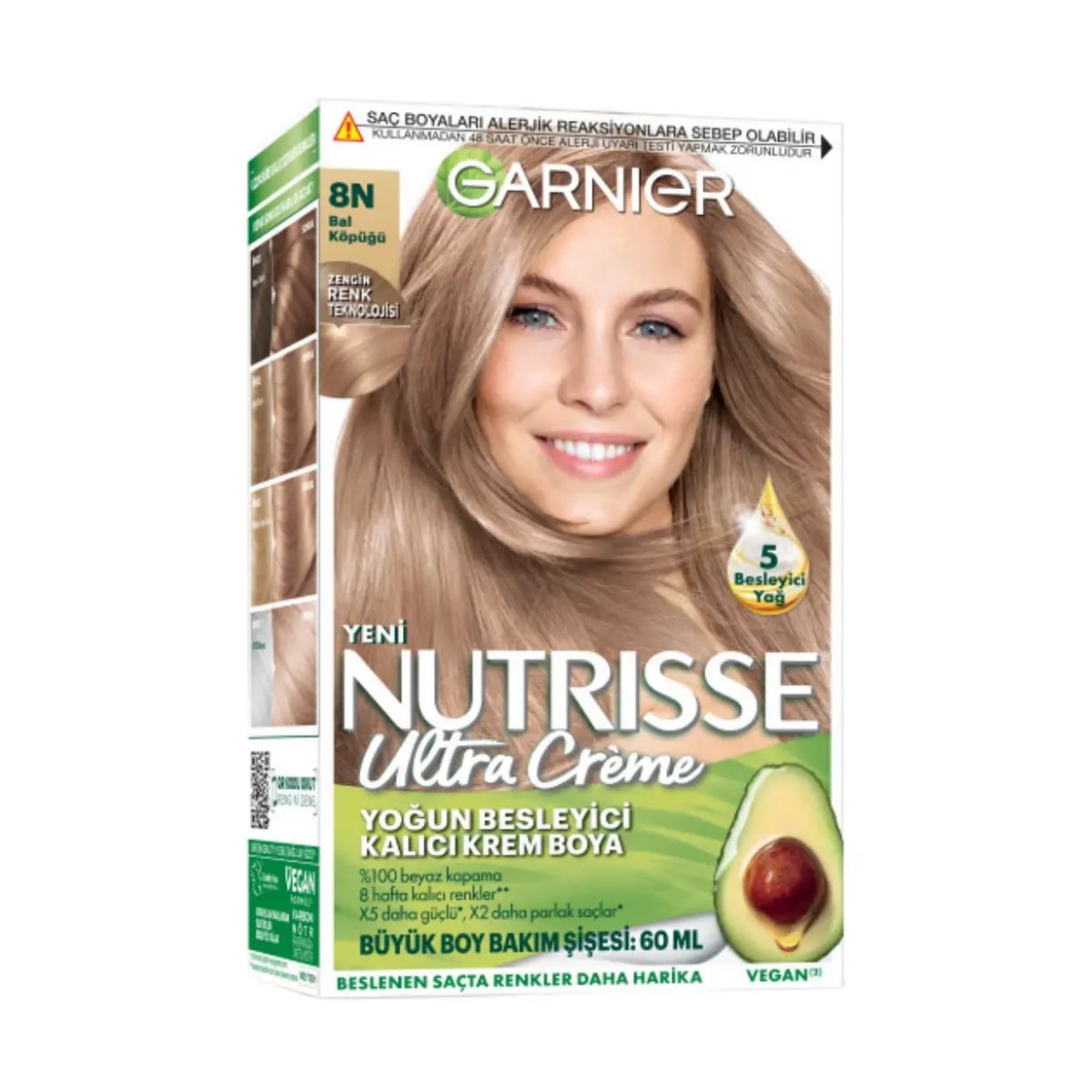 GARNIER NUTRISSE SAÇ BOYASI 8N BAL KÖPÜĞÜ*6