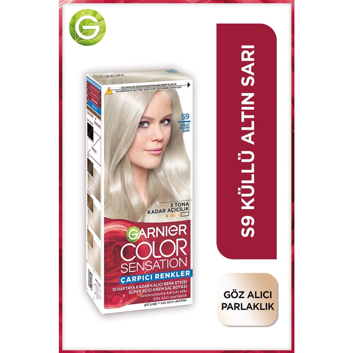 GARNIER ÇARPICI RENKLER MKIT S9 KÜLLÜ PLATİN SARI*