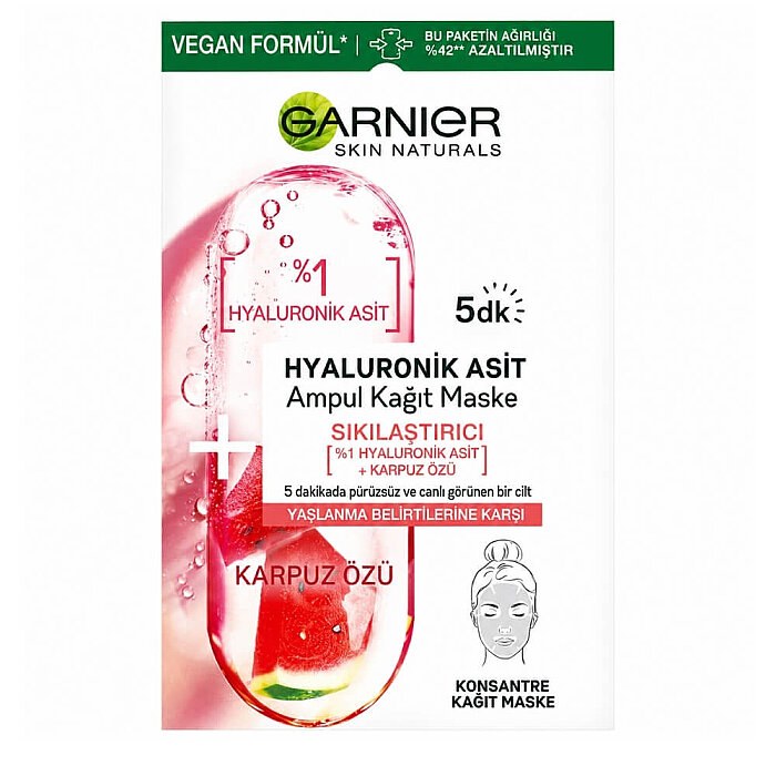 GAR.HYALURONİK ASİT AMPUL KAĞ.YÜZ MASKESİ*20