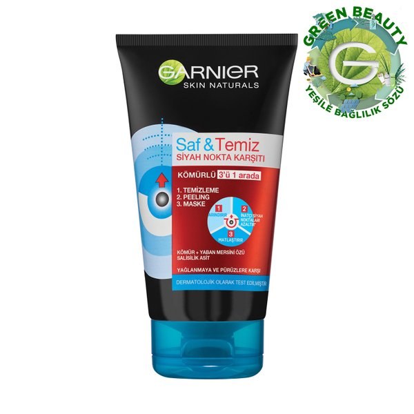 GAR. SAF-TEMİZ KÖMÜRLÜ 3İN1 MASKE 150ML*6