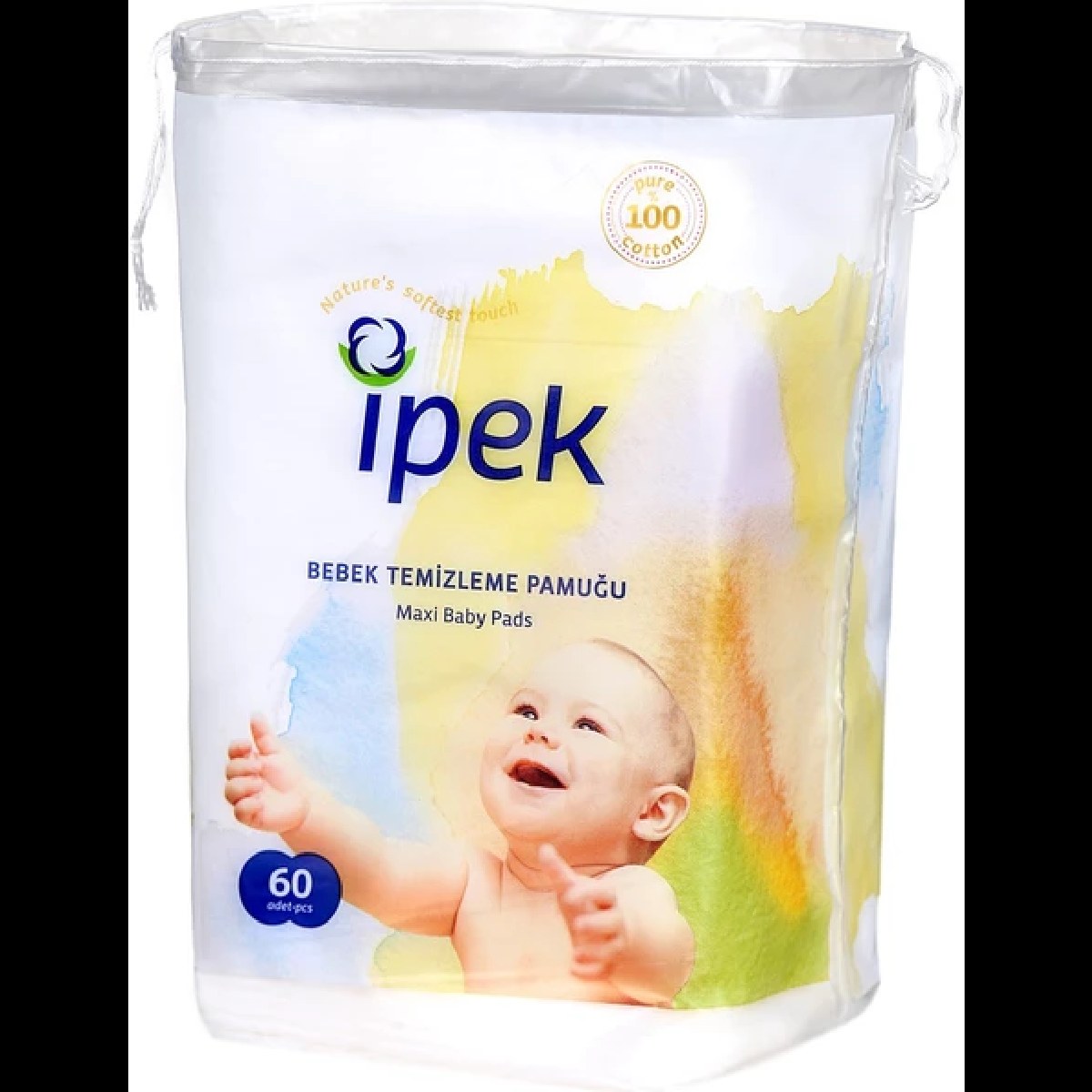 İPEK BEBEK TEMİZLEME PAMUĞU 60 Lİ