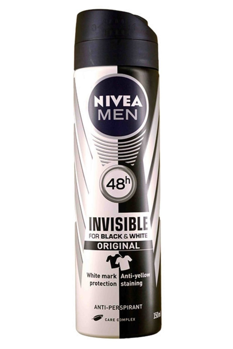 NIVEA MEN DEO.BLACK & WHITE INVISIBLE 150 ML.