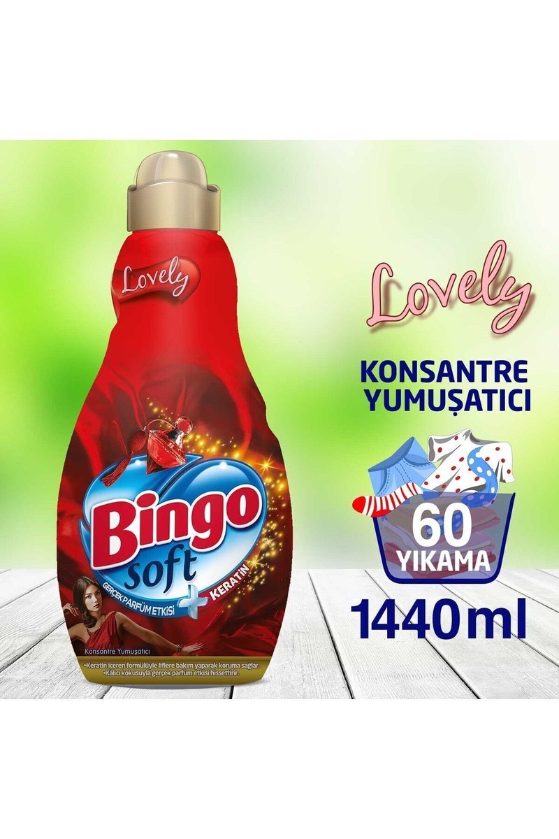 BINGO SOFT KONSANTRE 1440ML LOVELY*6