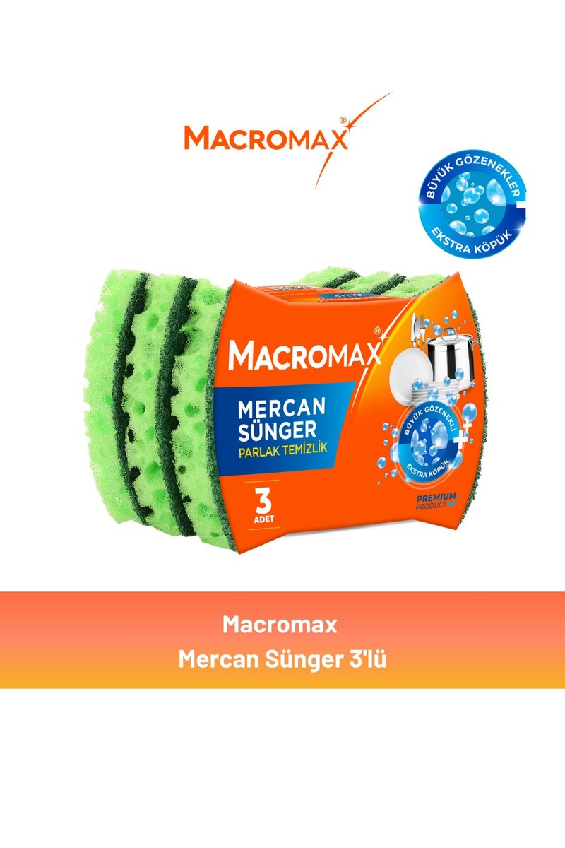 MACROMAX  3 LÜ SÜNGER